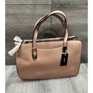 Alfani Multi Zip Satchel medium faux leather Pink